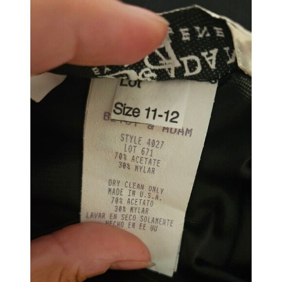 Betsey & Adam Vintage Black Metallic Formal Dress - Picture 10 of 12